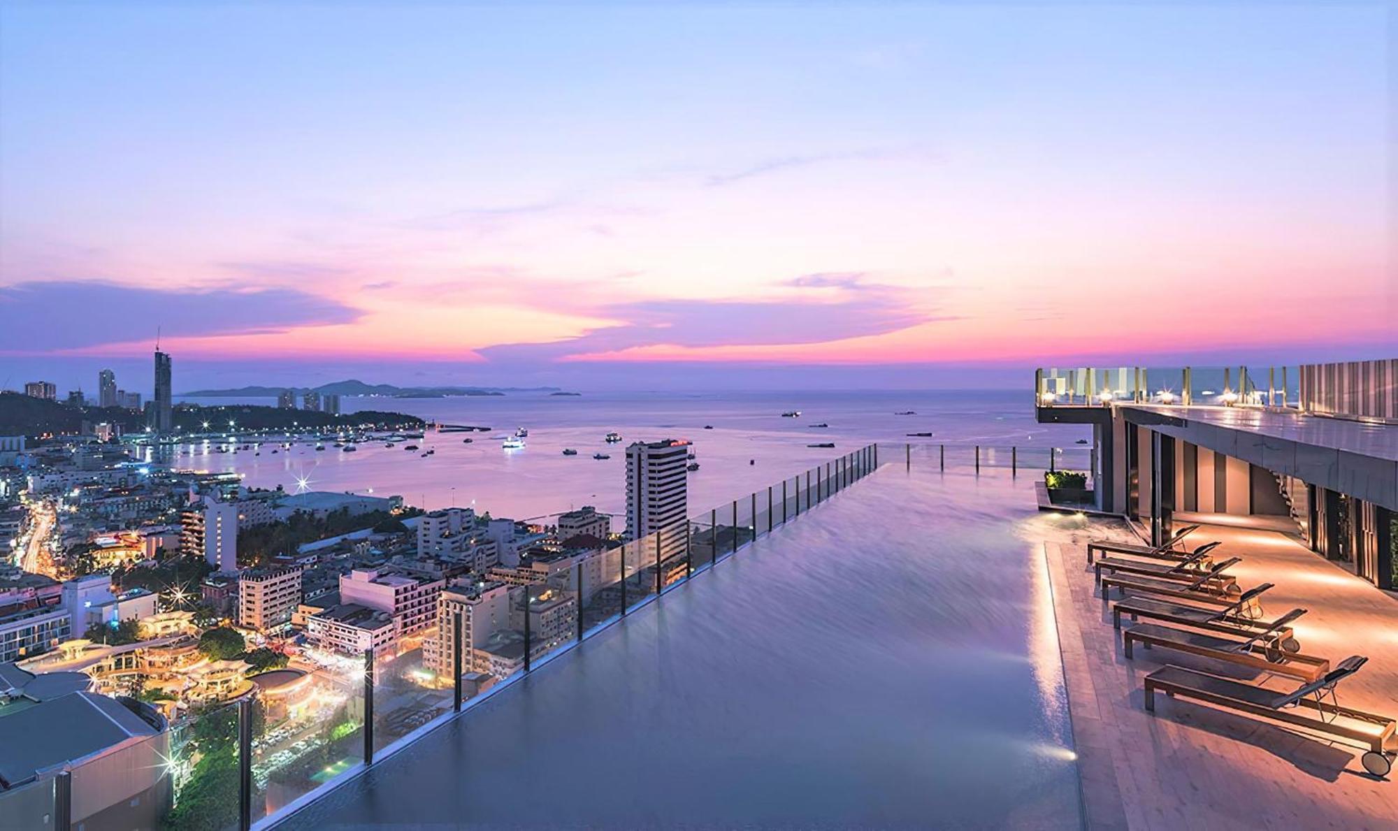Central Pattaya - Sea View Large Balcony Condo With Infinity Pool Экстерьер фото